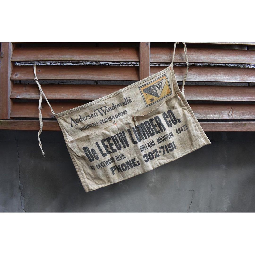 雰囲気系 50s 染み込み プリント ダック ワーク エプロン