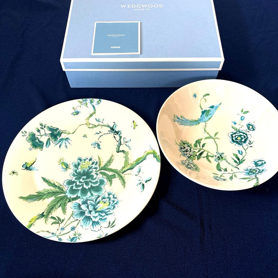 ウェッジウッド　ジャスパーコンラン　シノワズリプレート　ボウルセット⭐️