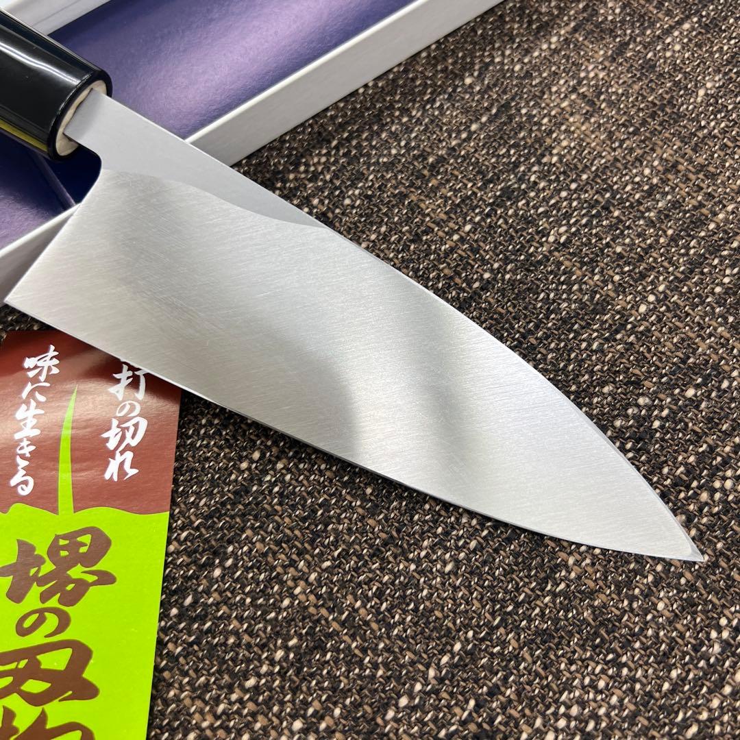 ★新品送料込★堺打刃物左利き用左片刃はがね鍛造出刃包丁150mm堺の化粧箱入り
