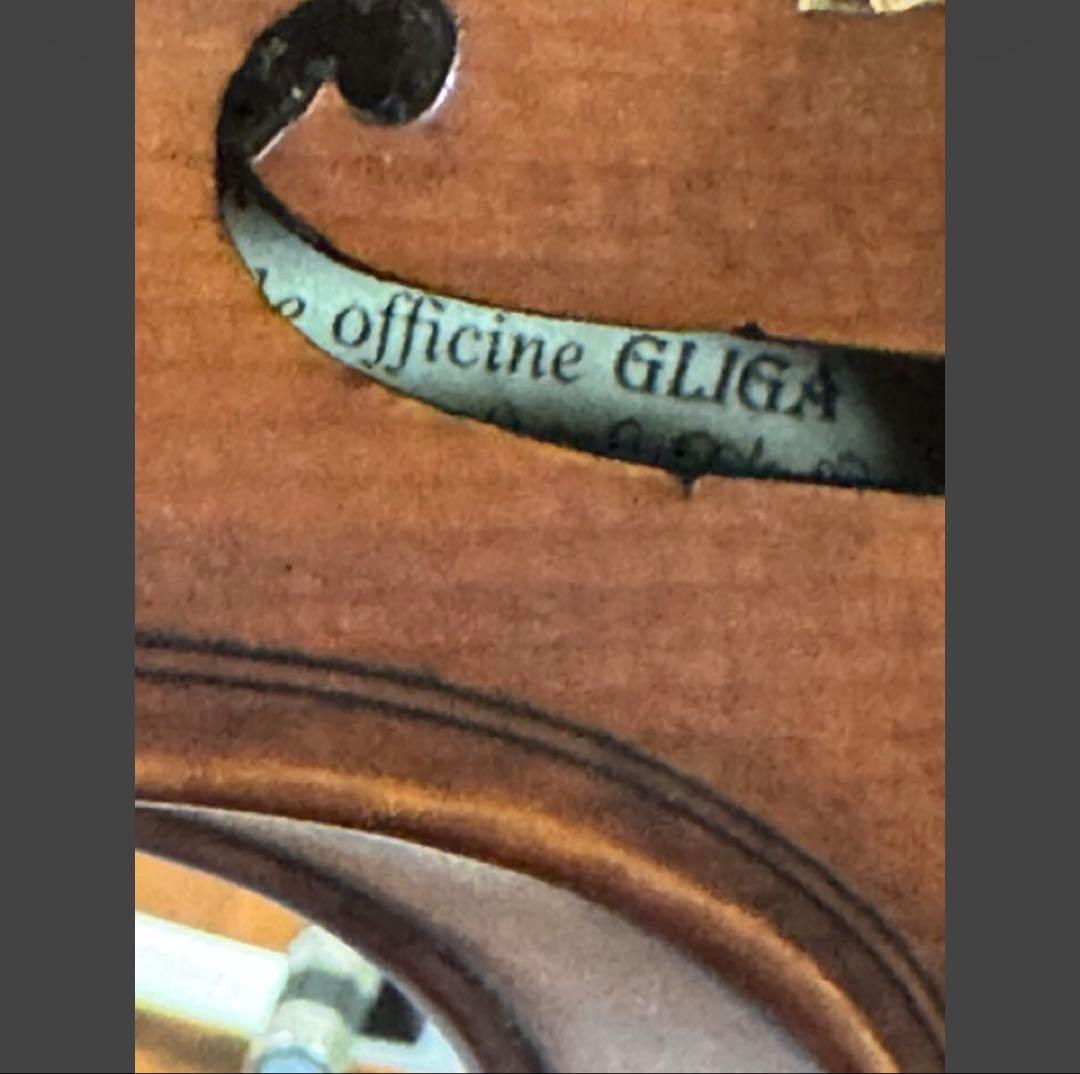 1/8 サイズ　GLIGA Fecit Anno 2008年製　バイオリン弓付き