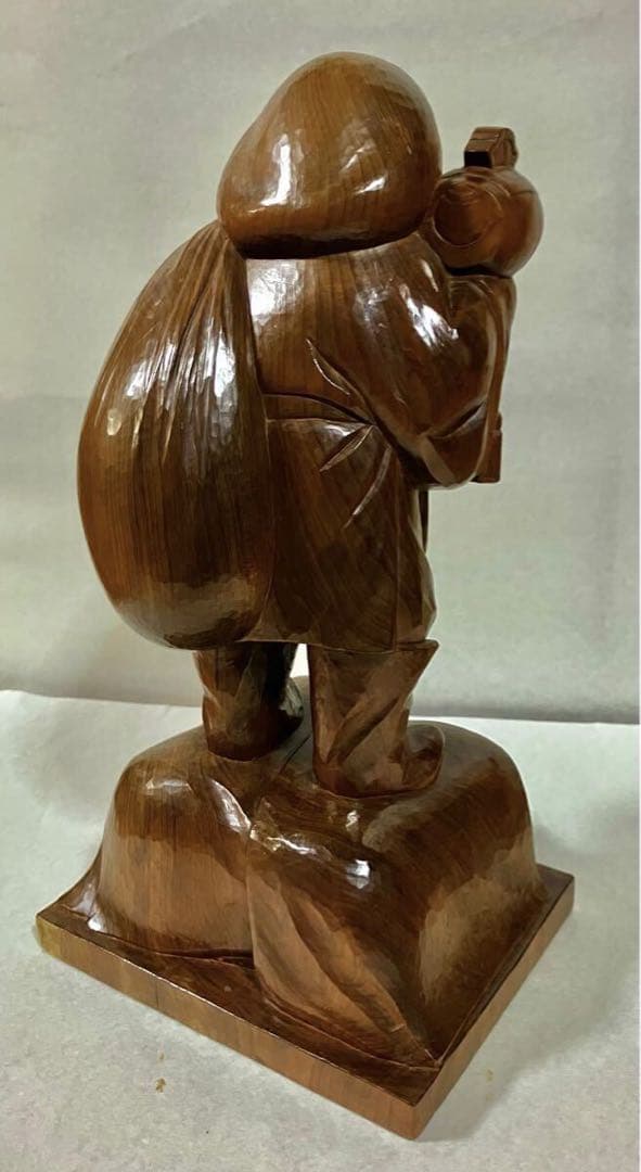 ☆0219 新田藤太郎作　木彫り　大黒天像