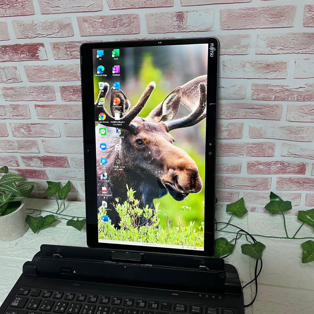 ★タッチパネル美品 SSD128GB メモリ8GB★Q738/SB PC127