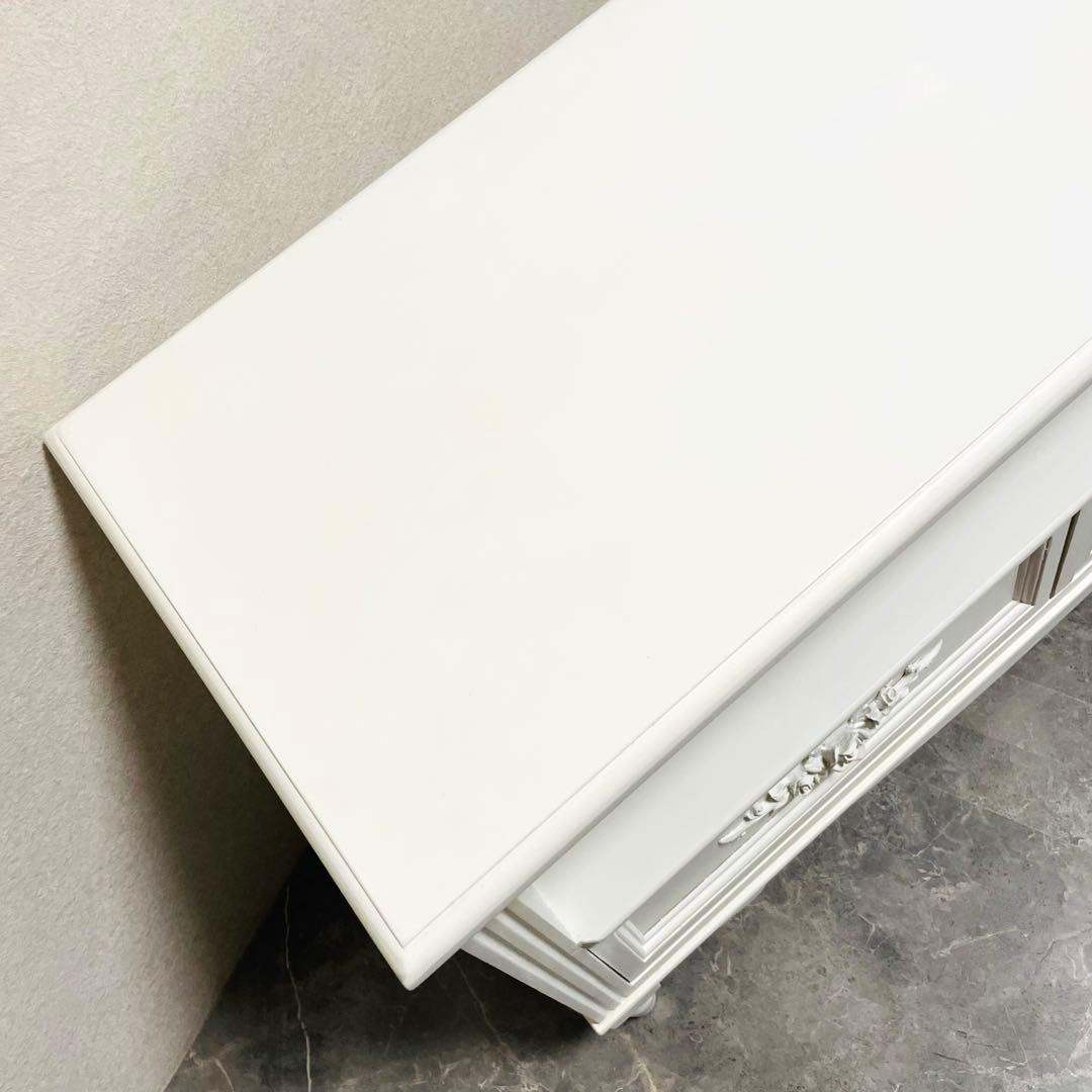 フレンチカントリー 北欧調　テレビボード 薔薇 ローズ エレガント飾り台