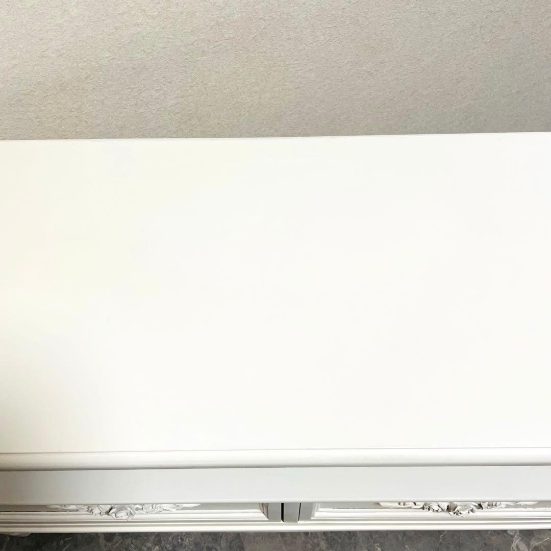 フレンチカントリー 北欧調　テレビボード 薔薇 ローズ エレガント飾り台