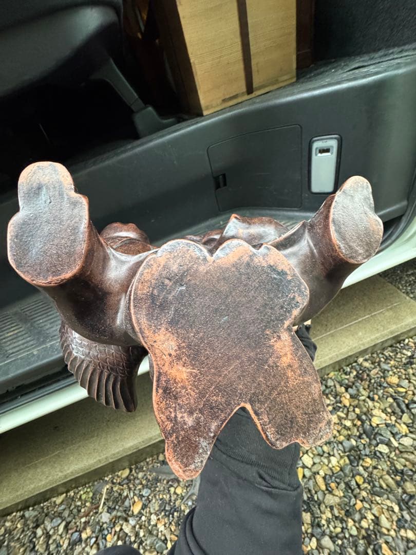 ‼️風になりました‼️唐物買取①‼️中国製‼️名前有り朱泥の紫泥製‼️唐子図の置物‼️