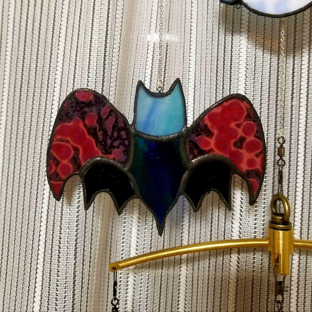 ステンドグラス　ハロウィンモチーフのモビール(バラ売りも可)