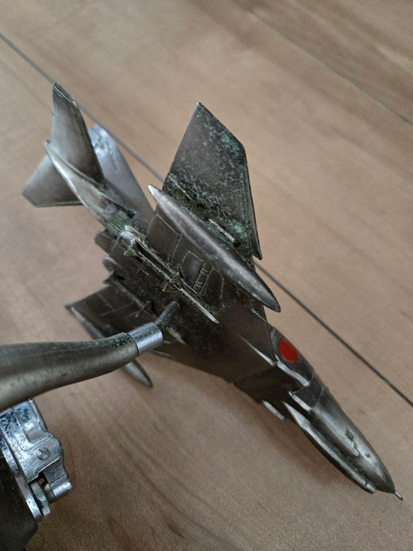 F-4EJファントム戦闘機 卓上模型付きライター(ジャンク品)