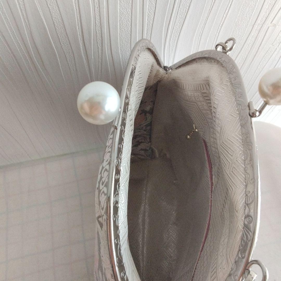 ハクちゃん様オーダー専用ページ　がま口バッグ(正絹袋帯リメイク)プラチナ箔