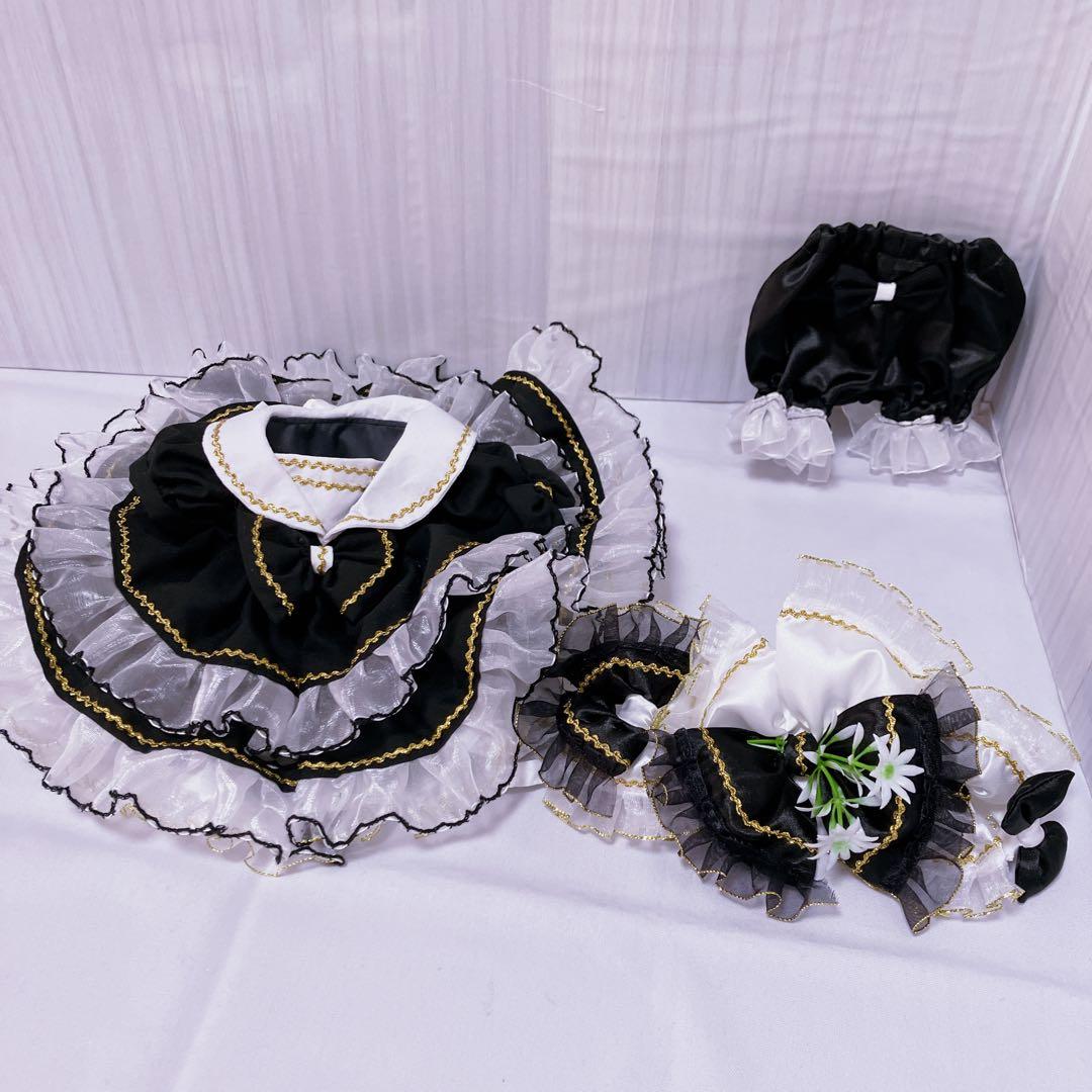 【MAKO】2着セットリーナベル　ショルダーサイズ　黒のふわふわドレス