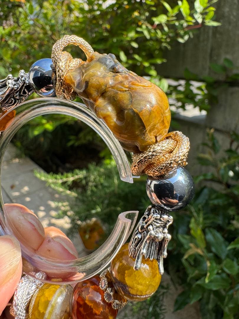 ピータサイト貔貅　龍やドラゴンアゲートや蛇で