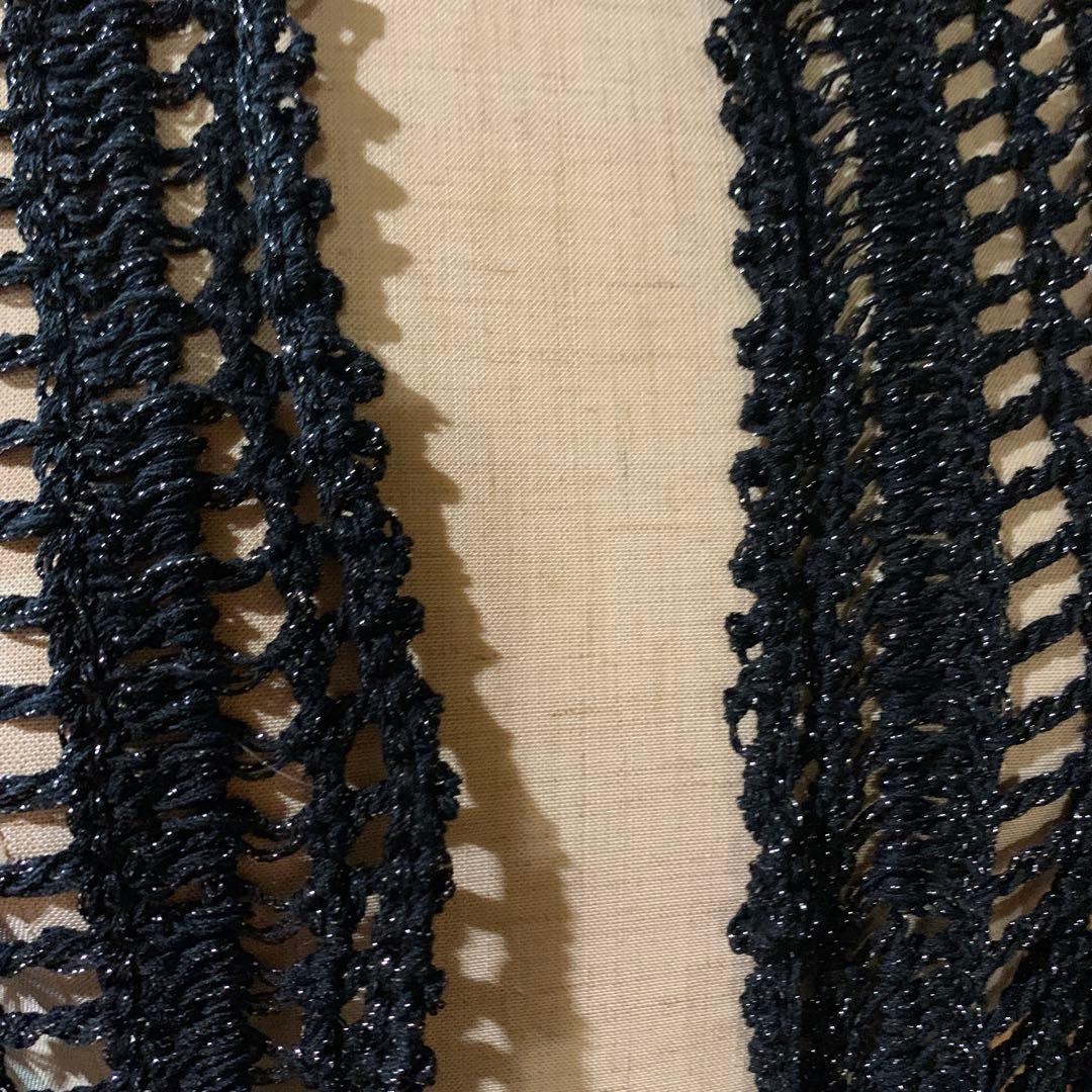 ☆新品 ハンドメイド作品 ブラックレース三角ショール¥15000