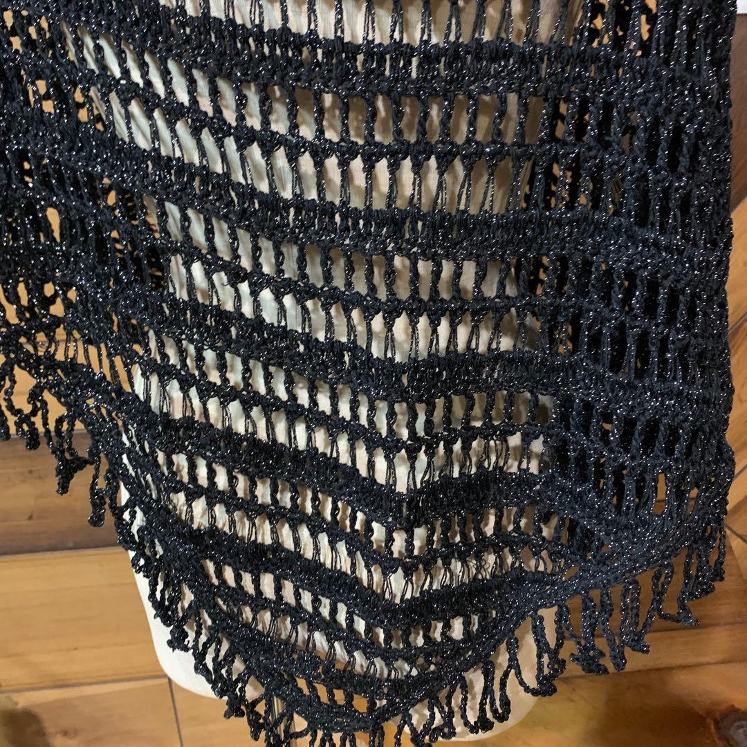 ☆新品 ハンドメイド作品 ブラックレース三角ショール¥15000