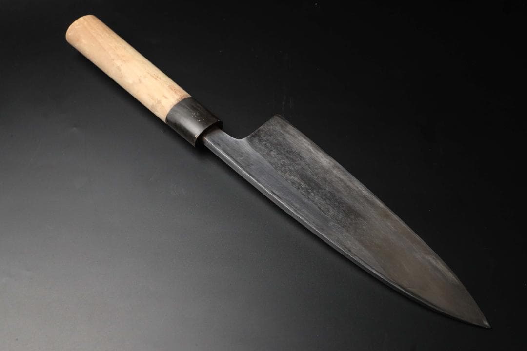 ら*い様 正本総本店　本霞　玉白鋼　出刃包丁　栗型柄　刃渡り220mm 和包丁