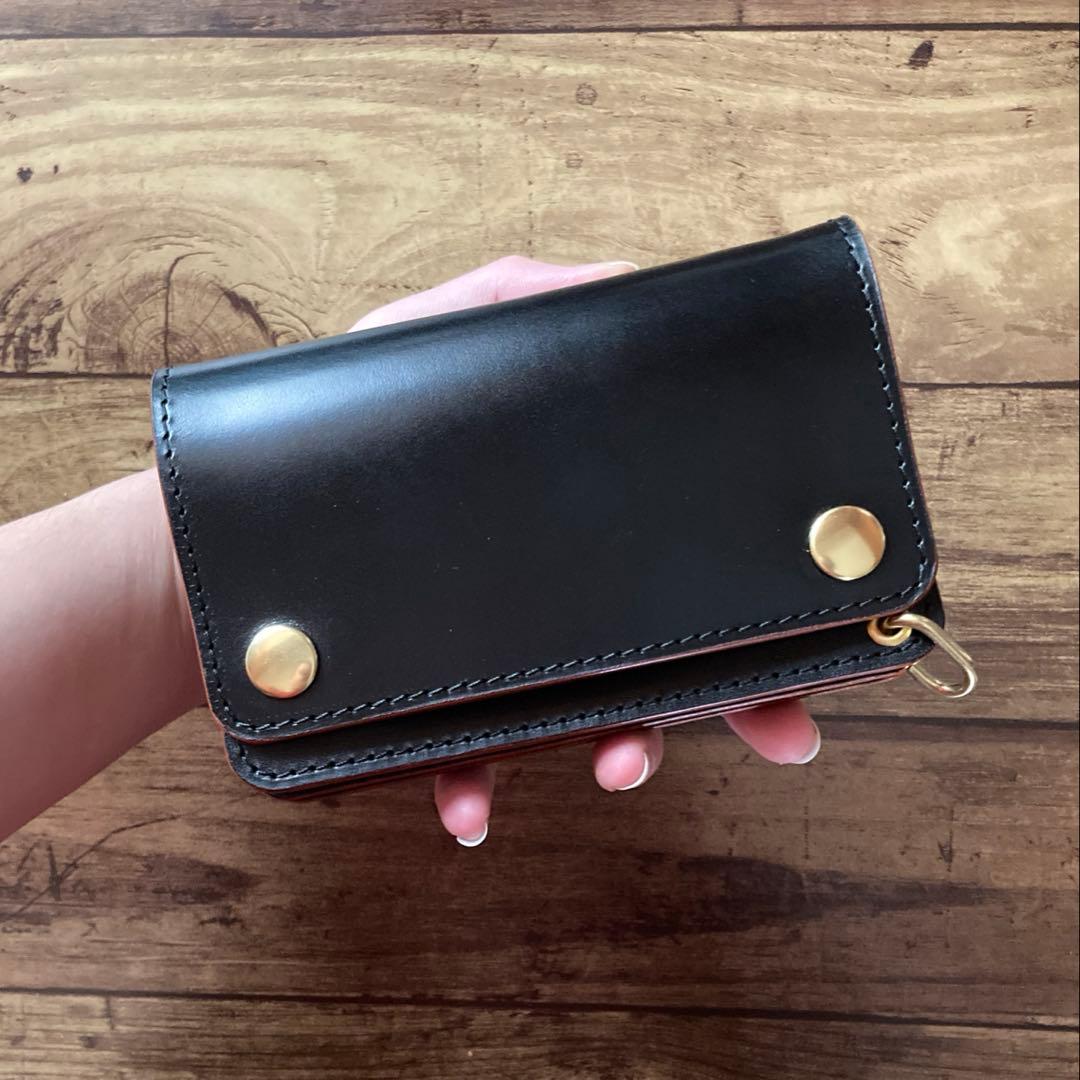 【やっほい様ご確認用】ミドルトラッカーウォレット 【お札を折らずに収納】