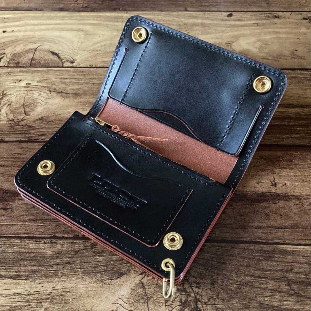 【やっほい様ご確認用】ミドルトラッカーウォレット 【お札を折らずに収納】