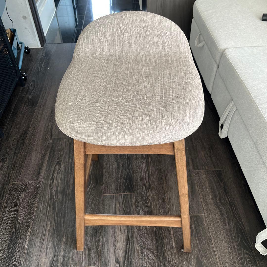 ベージュファブリックスツール