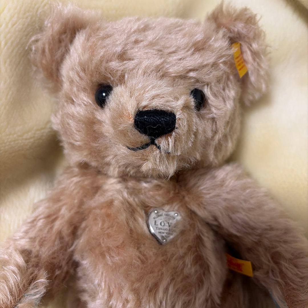 Tiffany×Steiff コラボベア ぬいぐるみ　銀ハート変色あり
