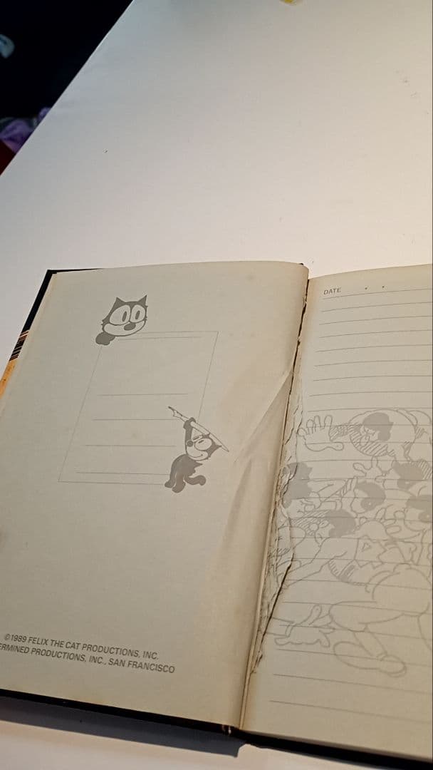 Felix the Cat　サンリオ80年代　厚手イラスト入りノート　文具