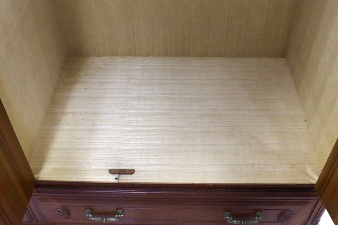 GMIH81○府中家具 最高級 ワードローブ 洋服箪笥 洋タンス チーク材 約