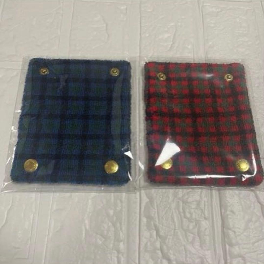 ファミリア ハンドルカバー 赤系チェック 青系チェック 2個セット