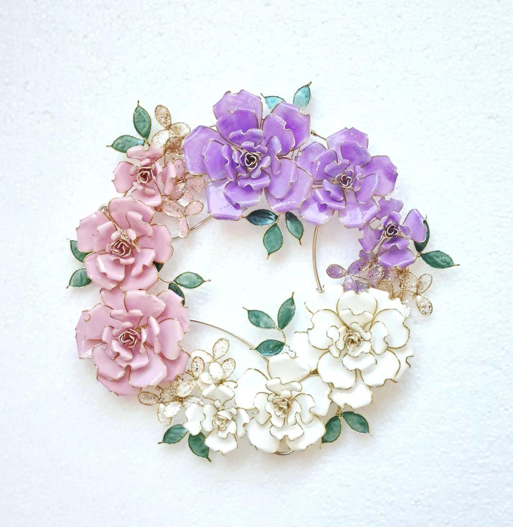 くにさま S-163薔薇メインリース ワイヤークラフト