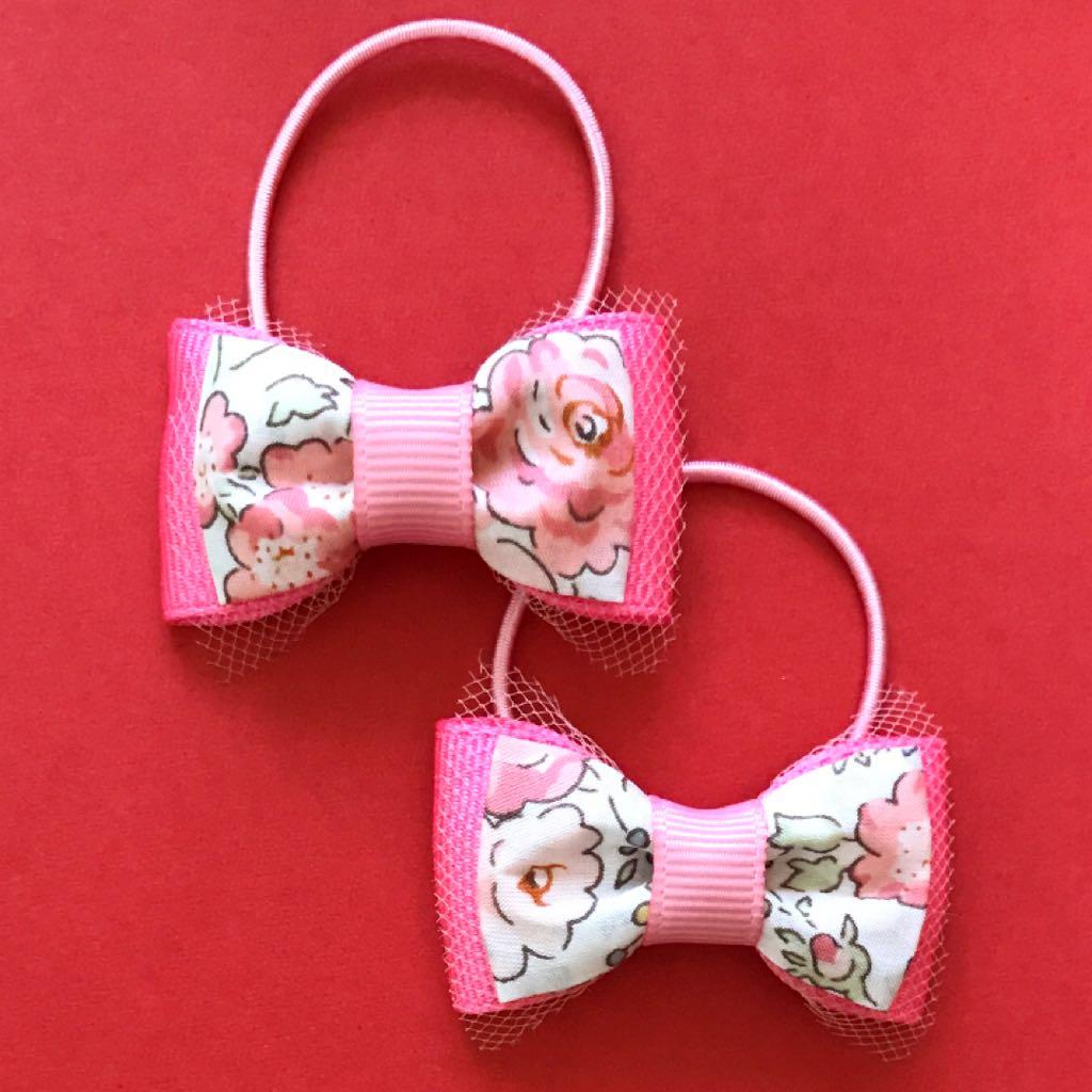 33 リバティ ヘアゴム 2個セット ボンポワン ボントン ファミリア