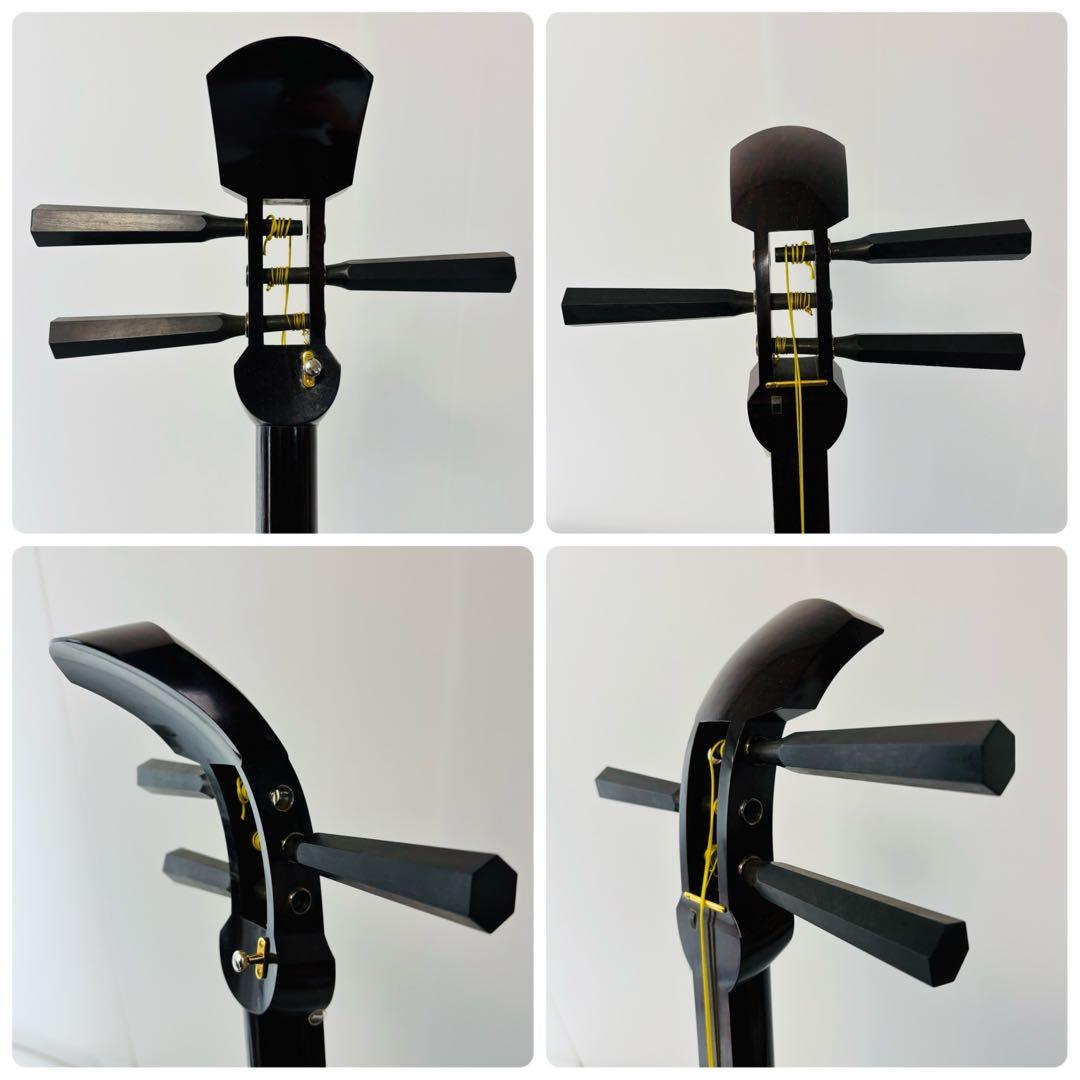 中棹三味線 K18 K9 紅木 虎トチ 綾杉胴 金細 東さわり 棹2.8 短竿