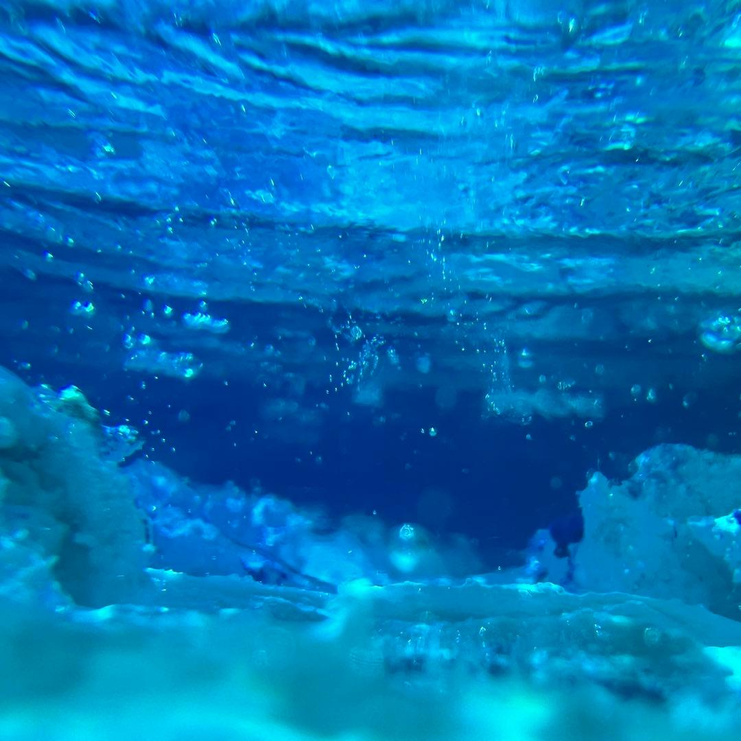 【波紋アート】Real Ocean／立体オブジェ／30cmプリズム×6cm