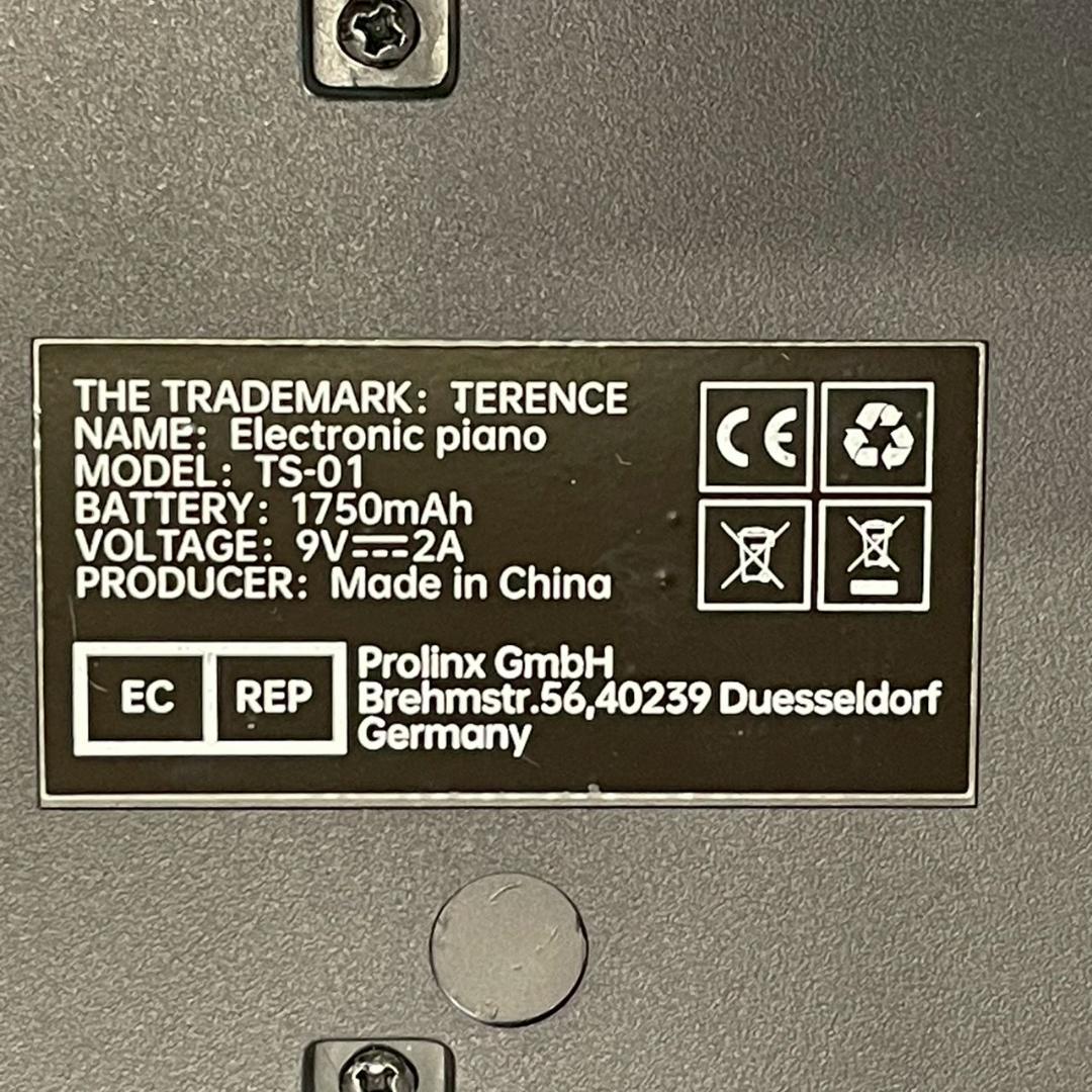 TERENCE 電子ピアノ TS-01 スタンド付き 動作確認済 Y3005