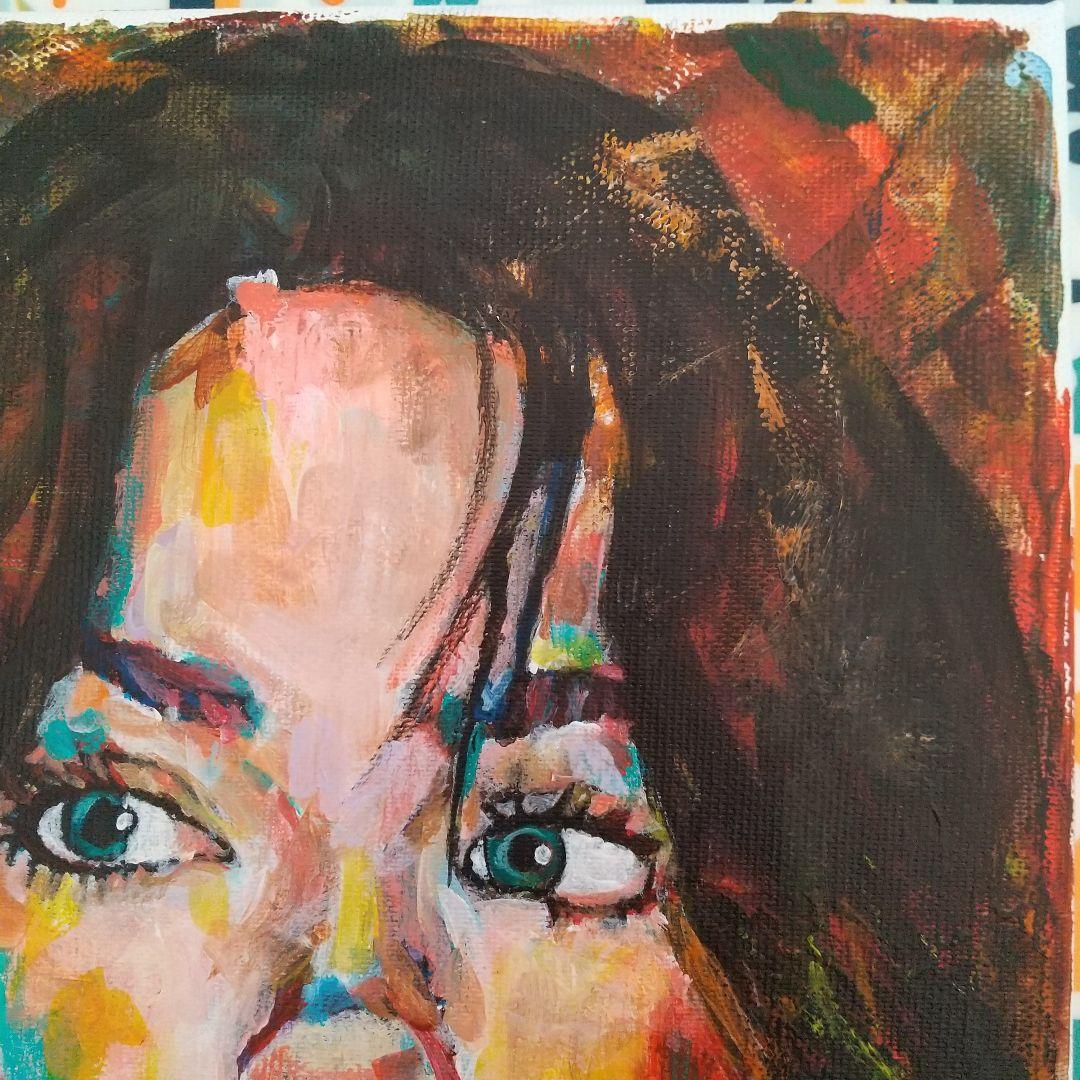 人物画#34 女性の肖像 アクリル画 3号