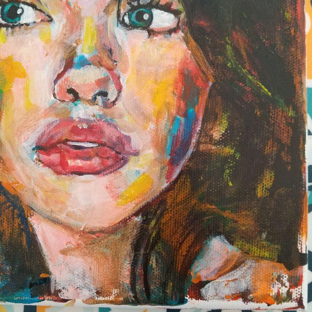 人物画#34 女性の肖像 アクリル画 3号