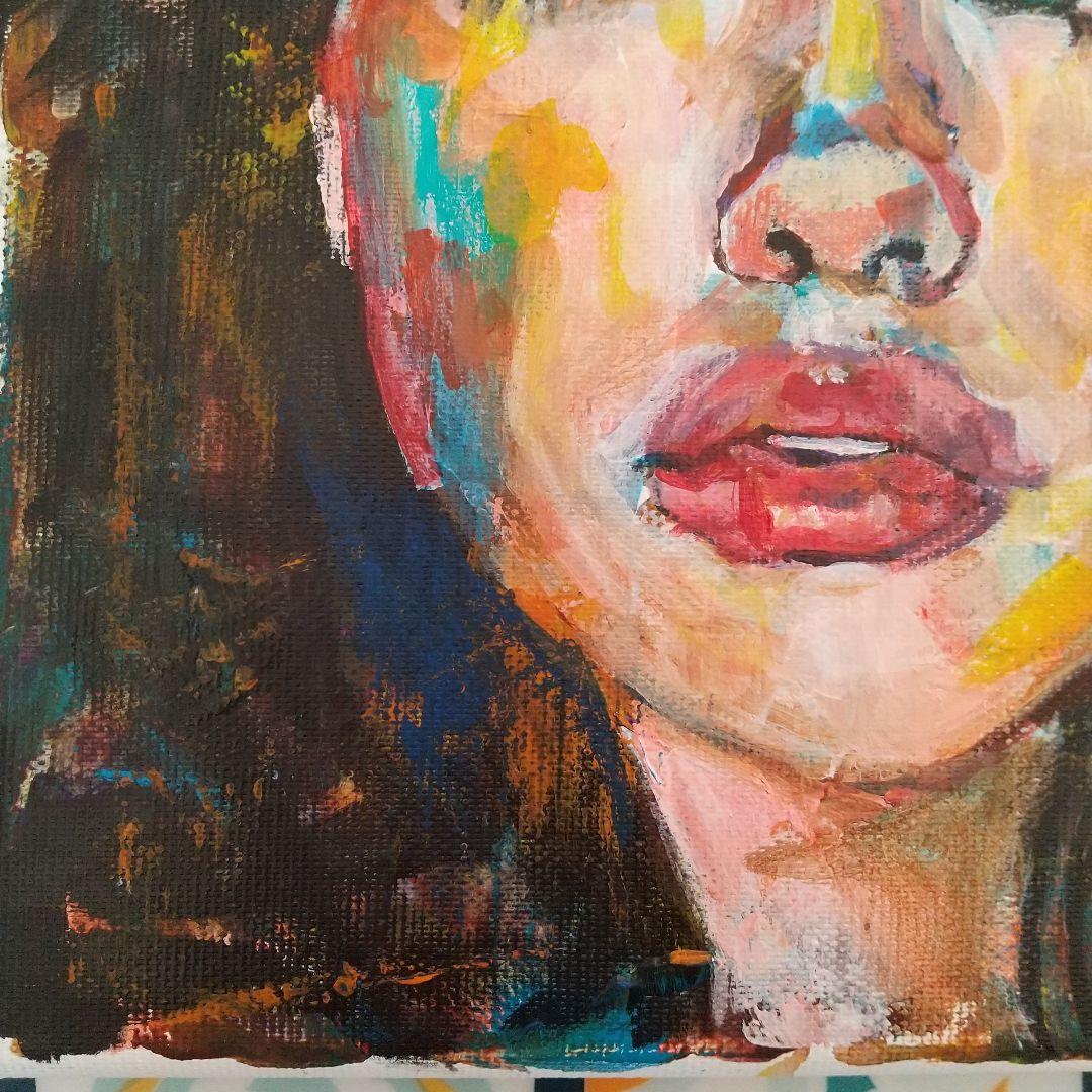 人物画#34 女性の肖像 アクリル画 3号