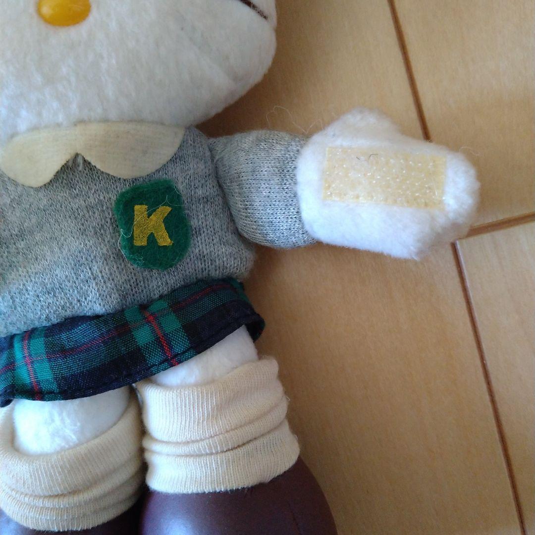 [値下げ]レトロ　キティ ぬいぐるみ JK　約16cm　サンリオ　ギャル　制服
