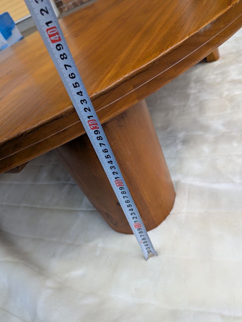 ケ*ジ様 丸型ちゃぶ台　脚折りたたみ式座卓　レトロテーブル