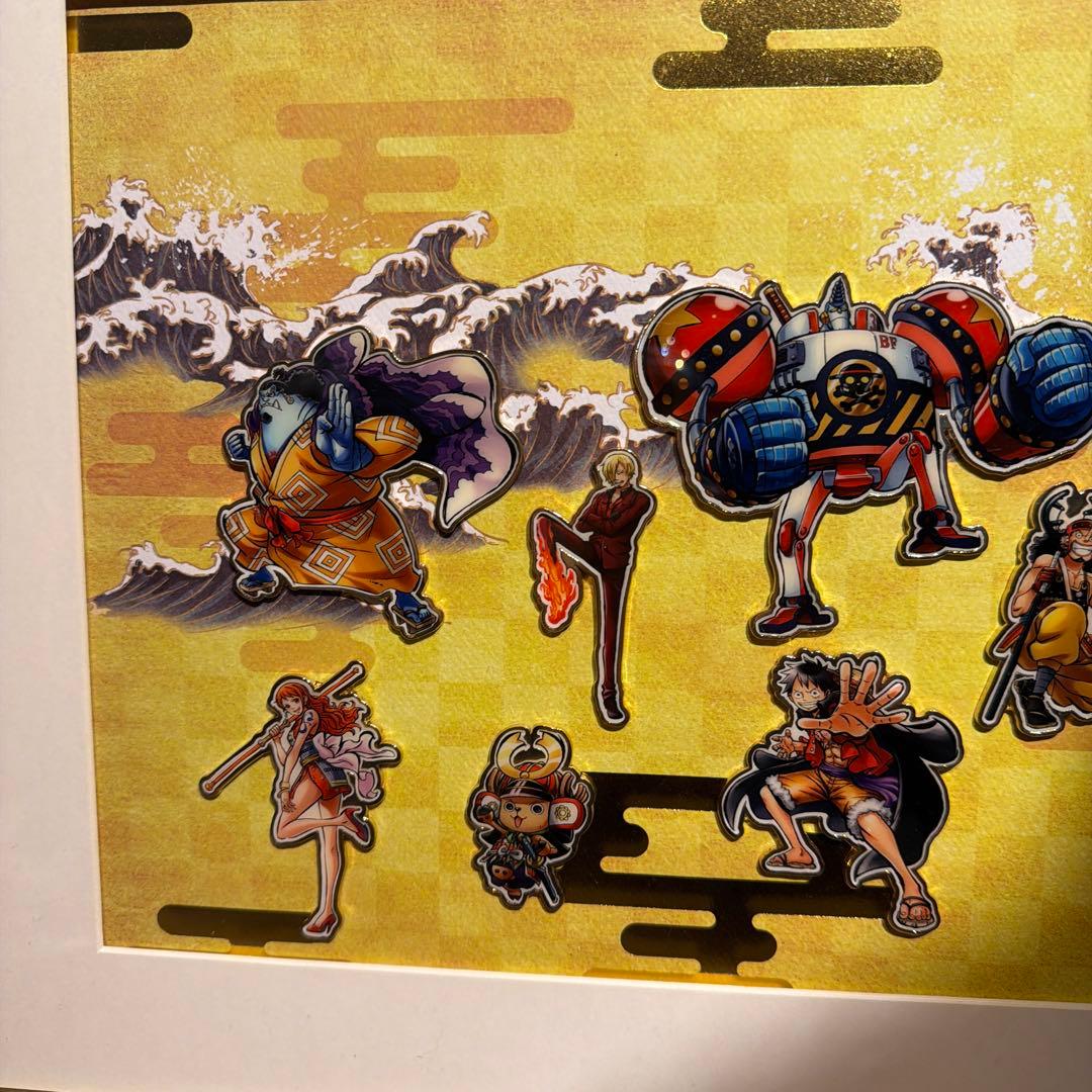 激レア　ONE PIECE 100巻＆1000話記念　麦わらの一味　額付きピンズ