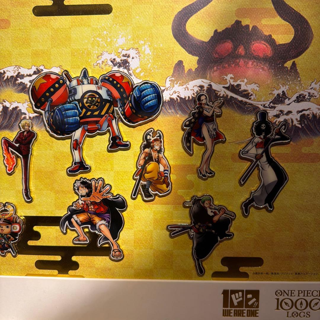 激レア　ONE PIECE 100巻＆1000話記念　麦わらの一味　額付きピンズ