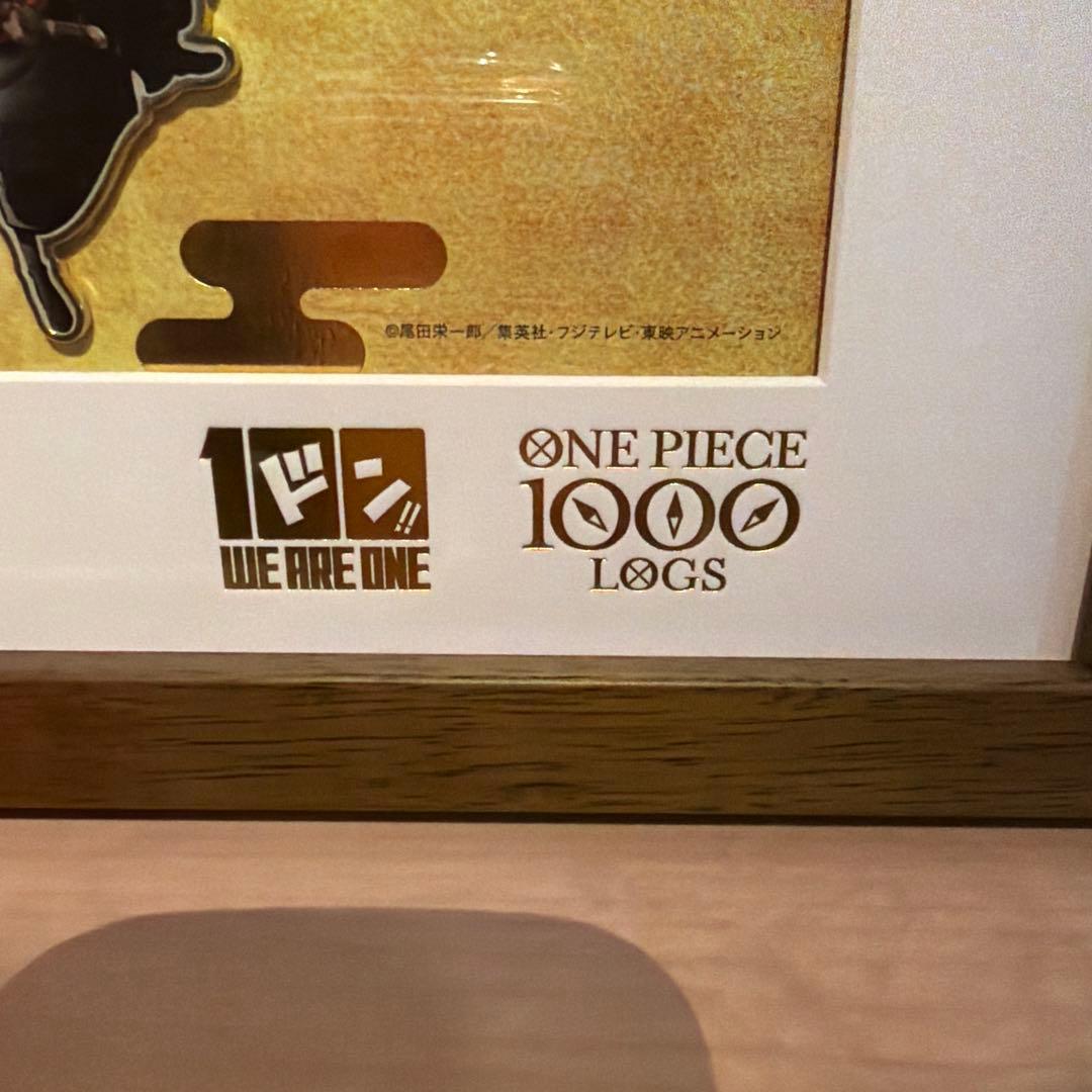 激レア　ONE PIECE 100巻＆1000話記念　麦わらの一味　額付きピンズ