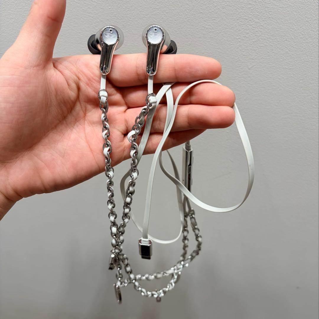 DIESEL ディーゼル シルバー 有線イヤホン