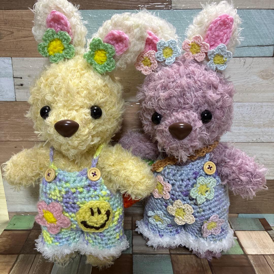 Pon.Pon　モコモコ毛糸のウサギさんあみぐるみ他