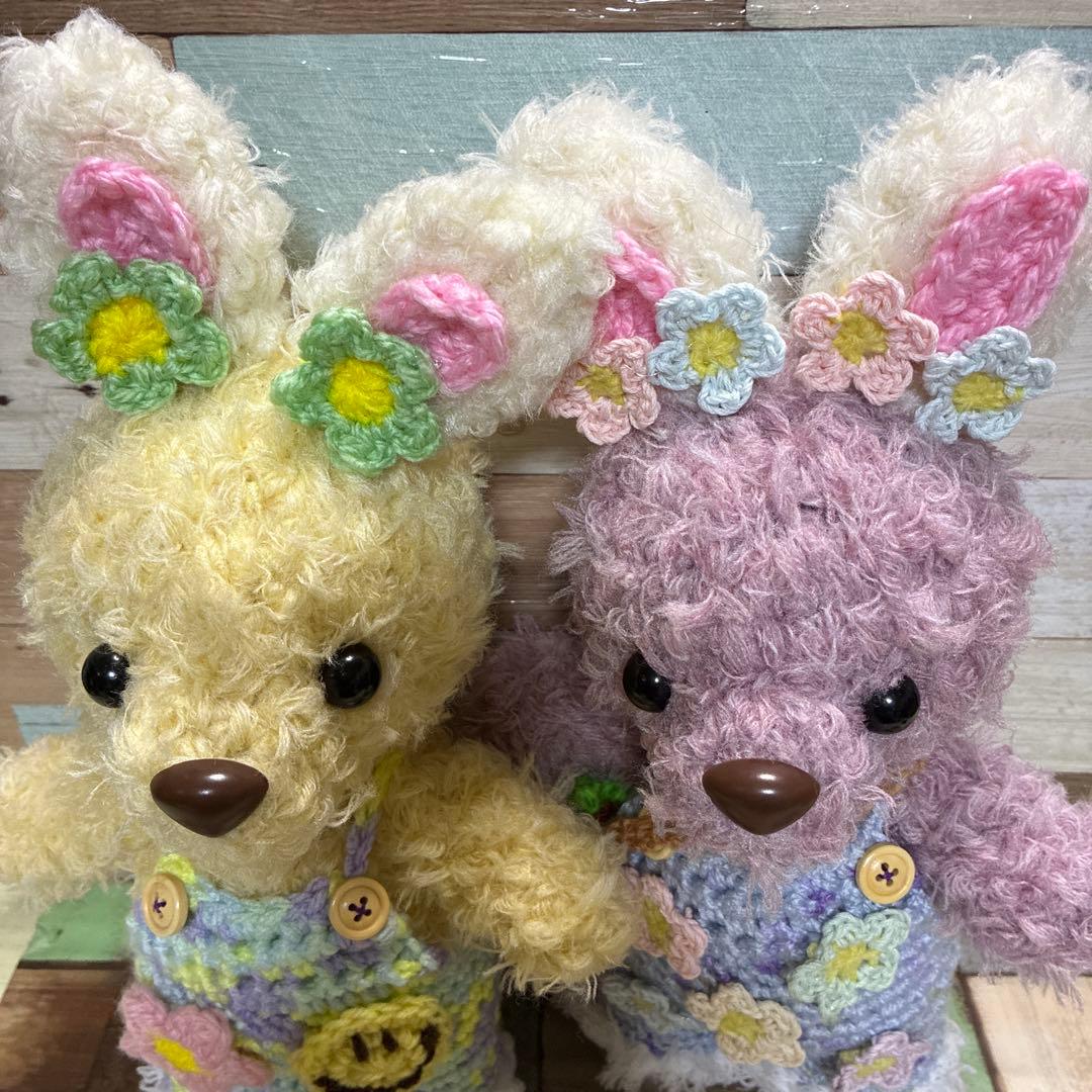 Pon.Pon　モコモコ毛糸のウサギさんあみぐるみ他