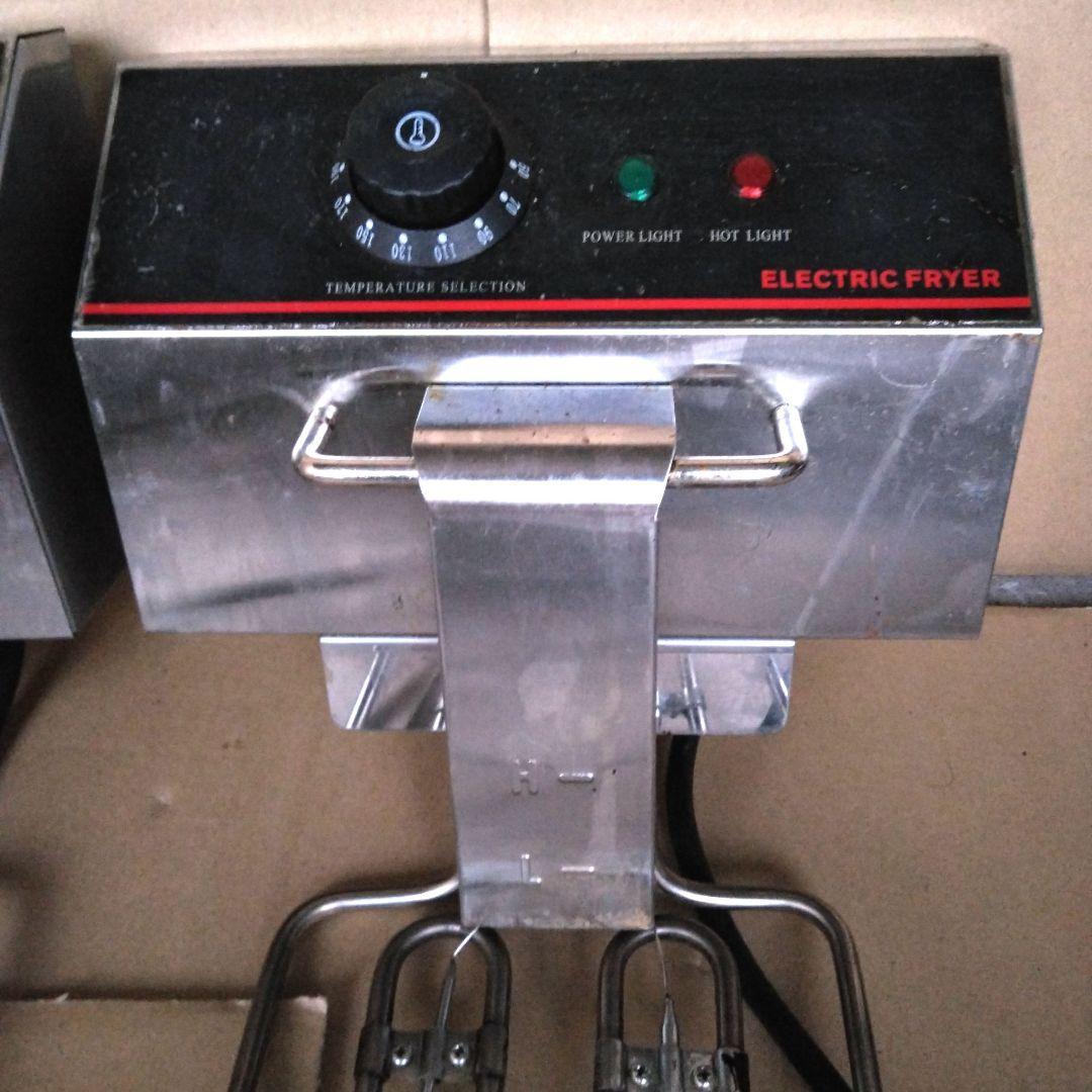 【中古】業務用 電気フライヤー 6L 二槽式