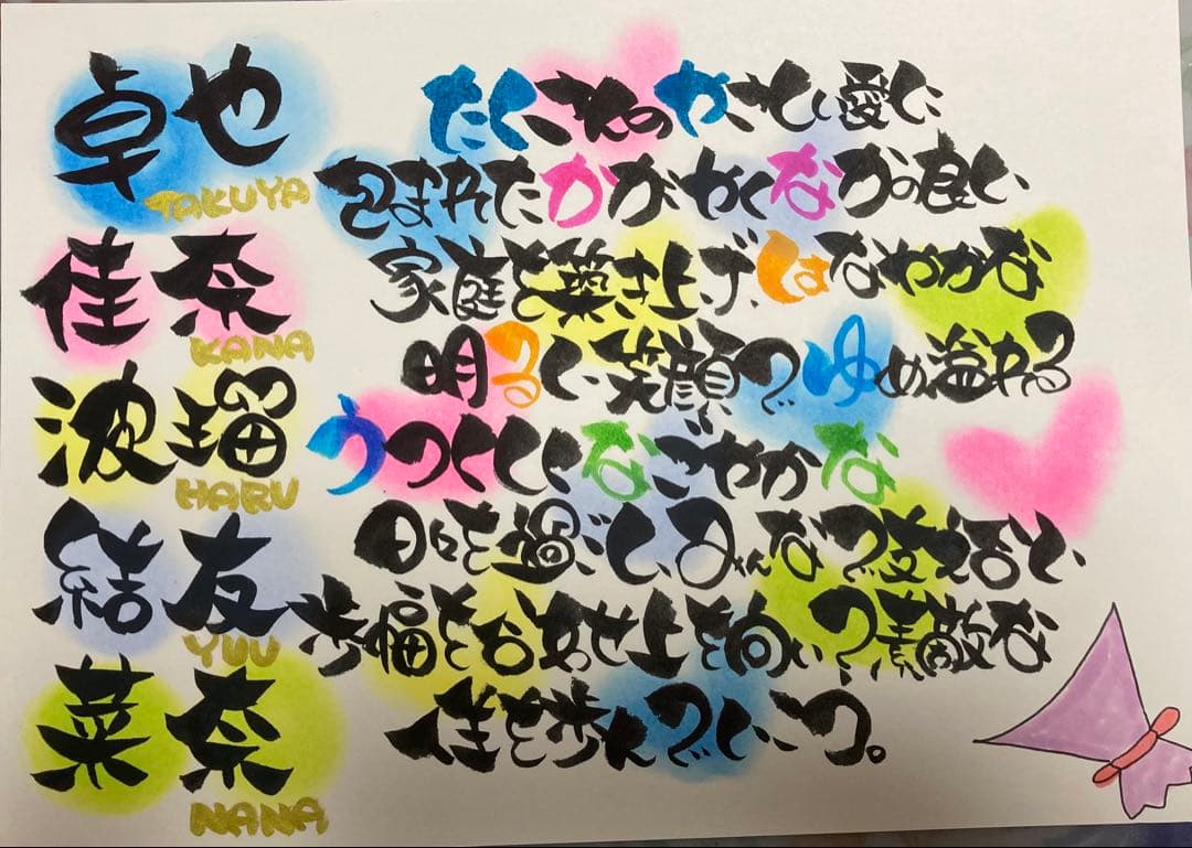 A4名前ポエム 還暦喜寿古希米寿傘寿誕生日記念日結婚出産卒業お祝いプレゼント