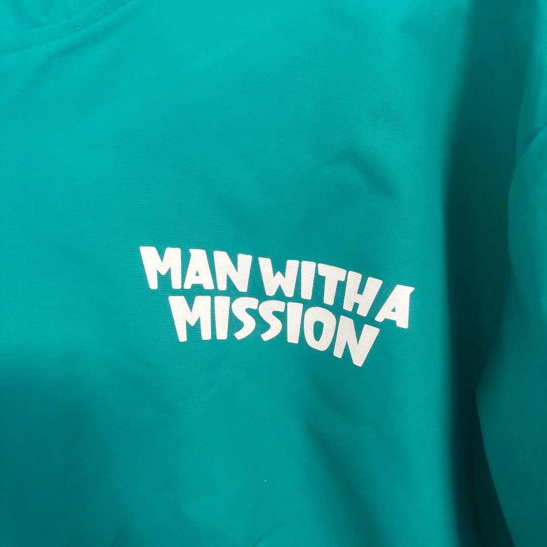 【美品】マンウィズ コーチジャケット エメラルドグリーン Lサイズ