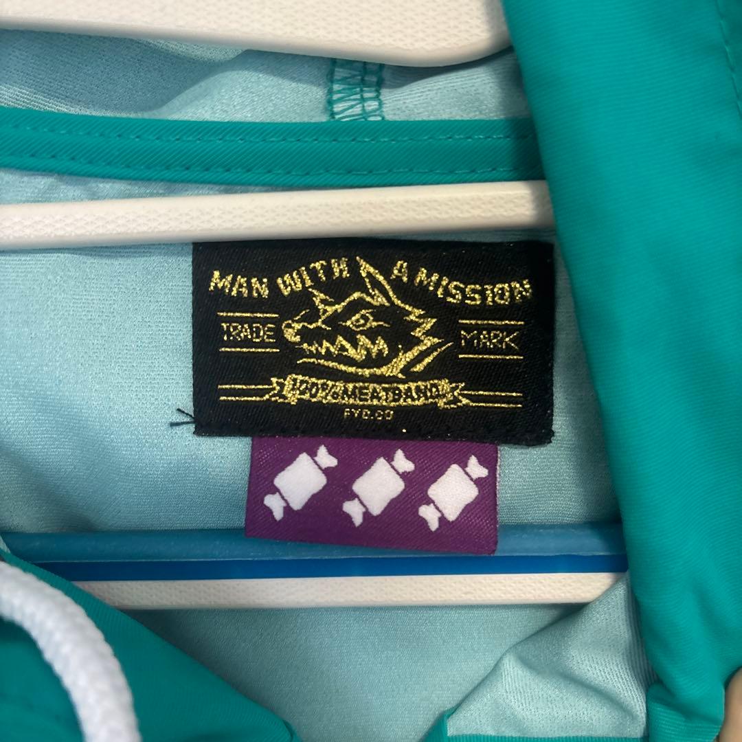 【美品】マンウィズ コーチジャケット エメラルドグリーン Lサイズ