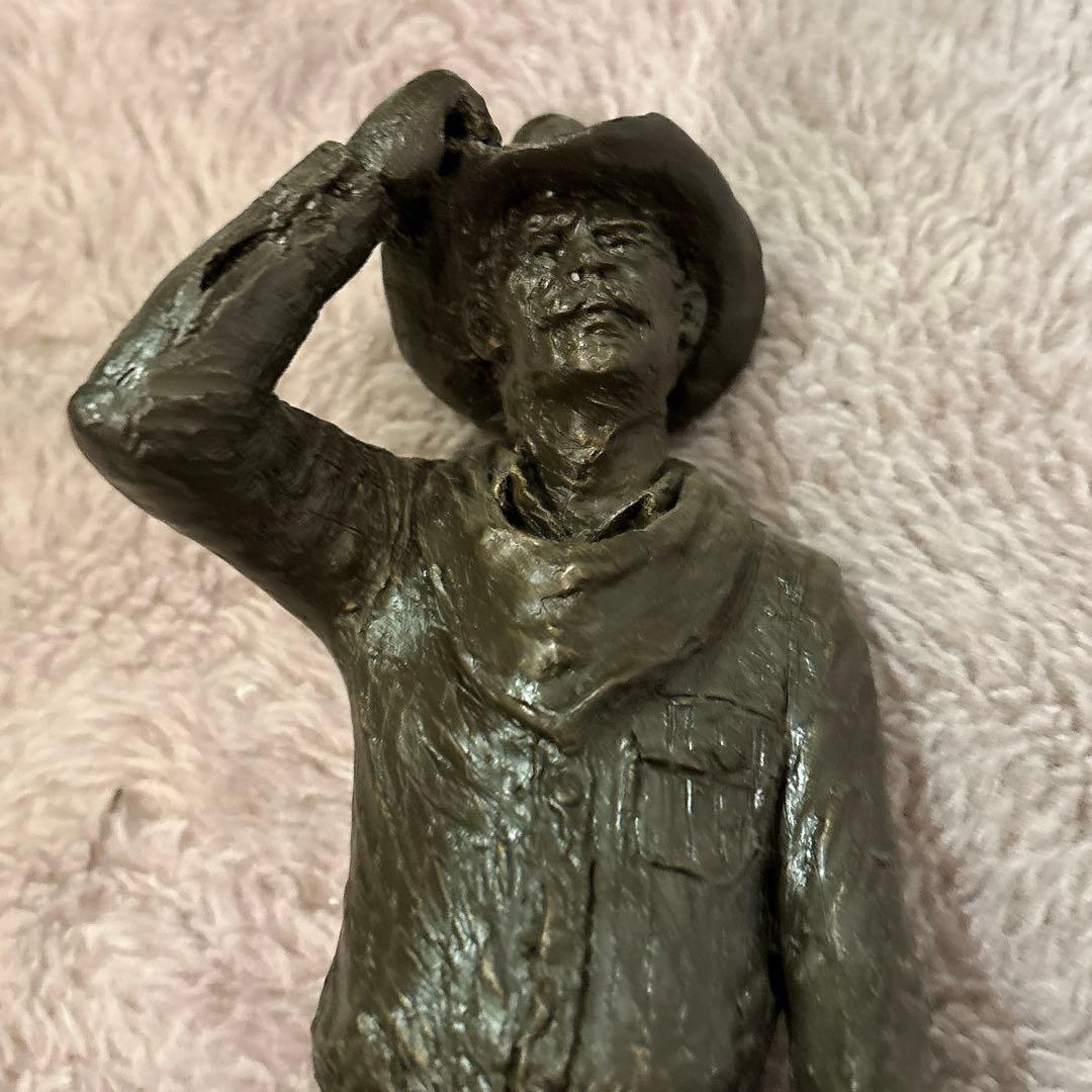 彫刻家 マイケルガーマン氏作 アンティーク彫刻　アメリカン　アート作品　西部マン