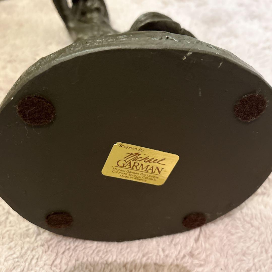 彫刻家 マイケルガーマン氏作 アンティーク彫刻　アメリカン　アート作品　西部マン