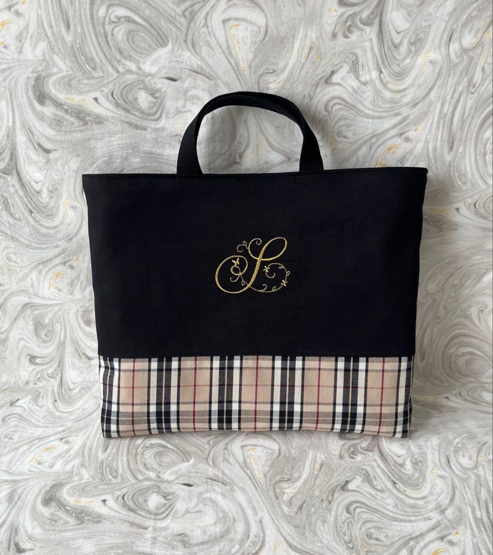 オーダー商品☆イニシャル刺繍入り入学、入園4点セット