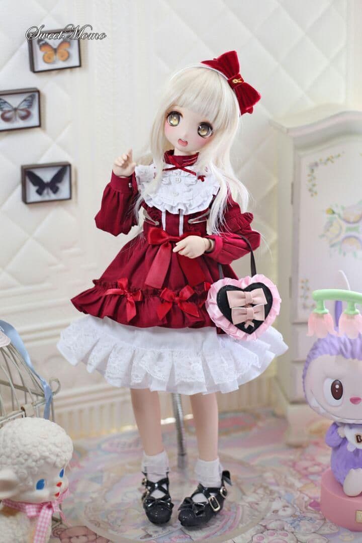 U64 BJD 1/3 ドール 衣装 ロリータ 洋服 4点セット ハンドメイ