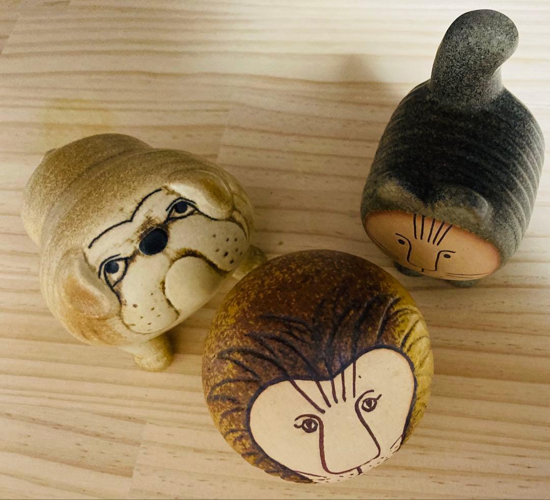 Lisa Larson リサラーソン 3体セット 置物 おまけ付き