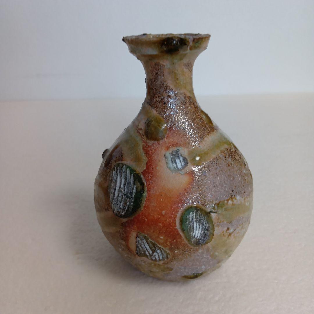 信楽焼　徳利　長岡正巳　信楽焼の名手